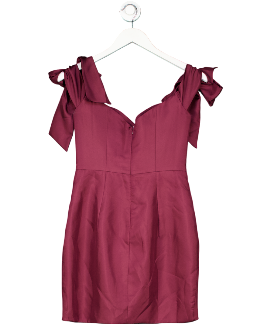 VALLE & VIK Red Burgundy Silk The Revenge Dress UK 8