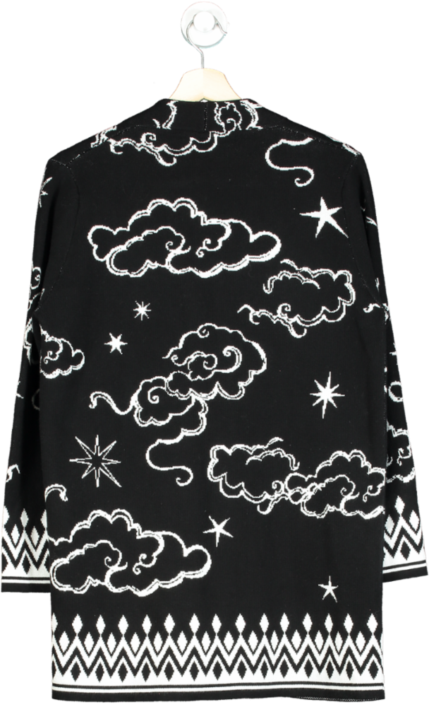 Hayley Menzies Black and White Cherry Blossom Girl Cardigan UK XS