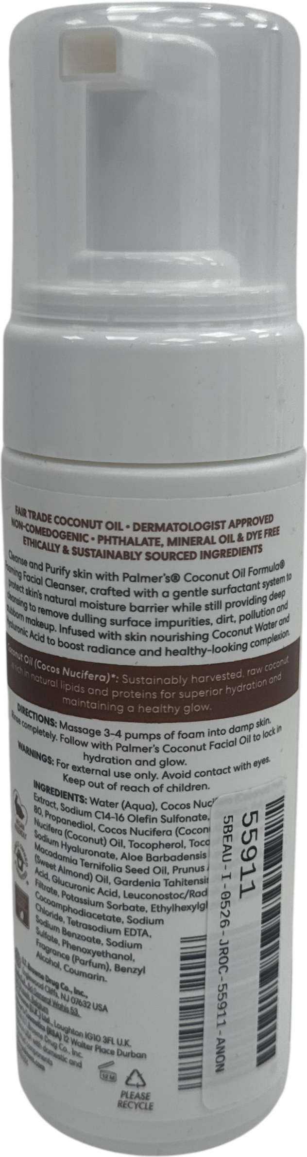 Palmer's Coconut Hydrate Foaming Facial Cleanser 150ml