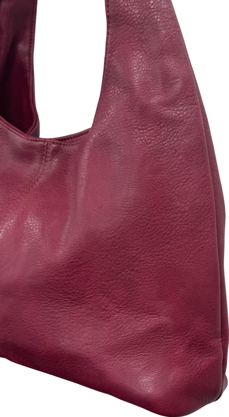 Perfect Stranger Red Burgundy Slouch Bag One Size