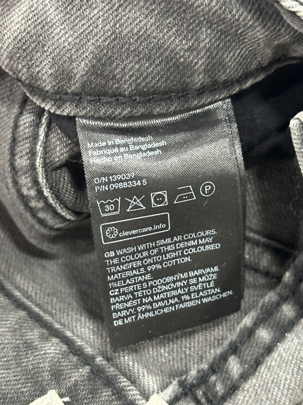 H&M Grey Straight High Ankle Jeans UK 10