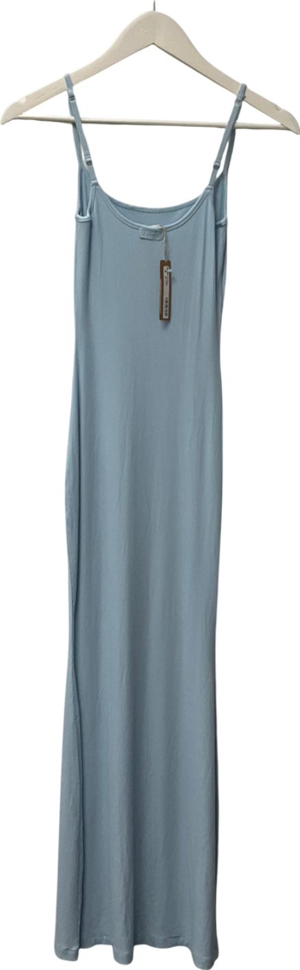 SKIMS Blue Soft Lounge Long Slip Dress - Celeste UK S
