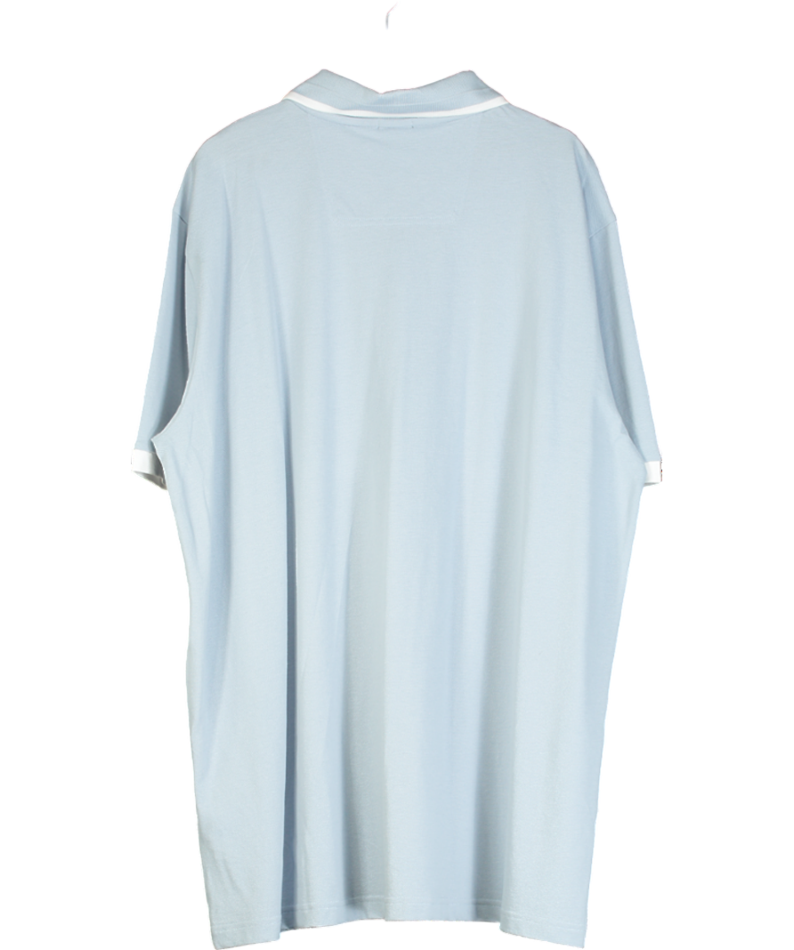 BOSS Blue Paddy 1 Contrast Logo & Stripes Polo Shirt UK 5XL