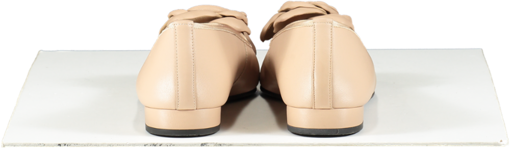 pretty ballerinas Beige Leather Rose Pumps UK 6.5 EU 39.5 👠