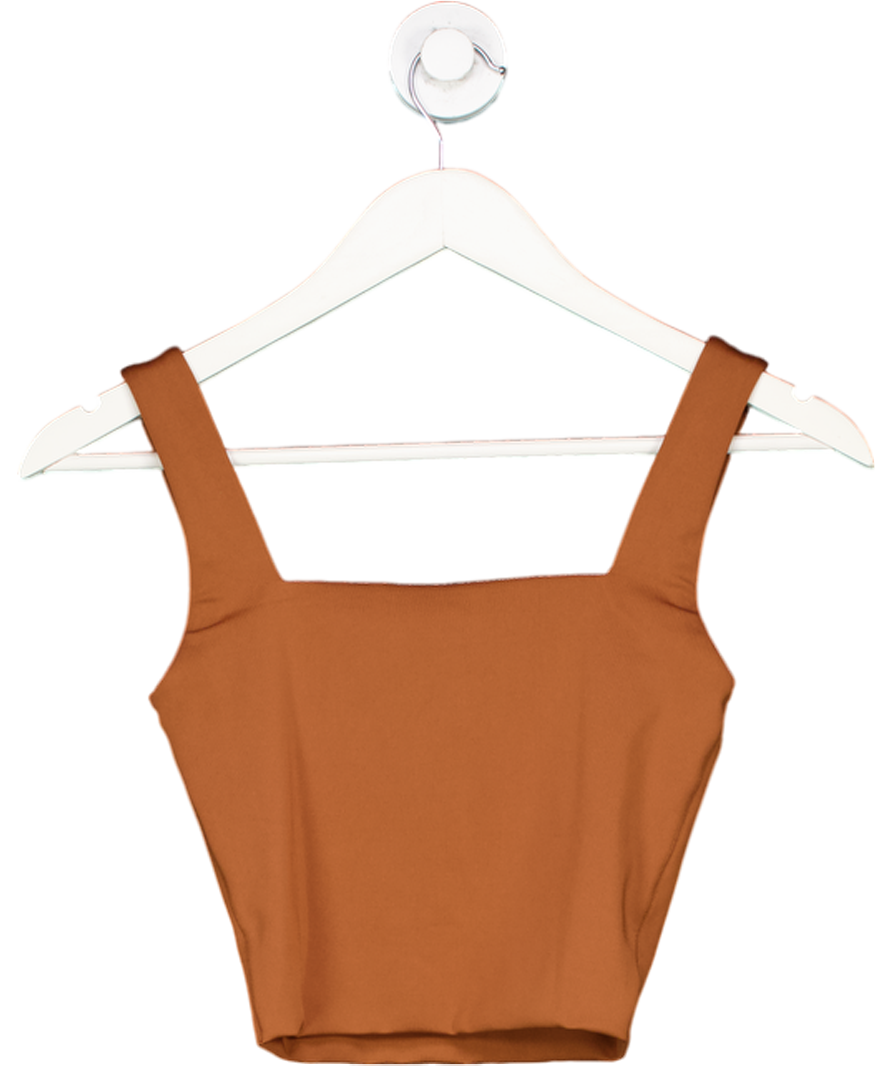 Klayd Brown Square Crop Tank UK S
