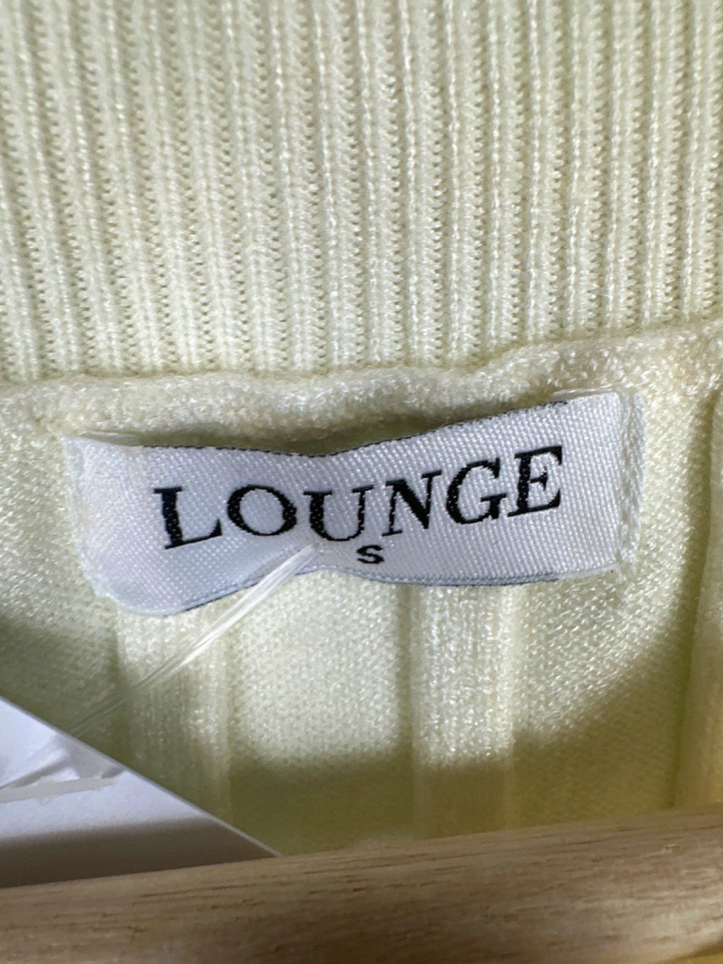 Lounge Cream Ribbed Sleeveless Dress UK S