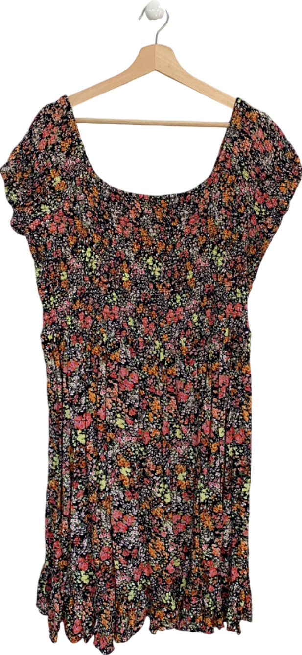 Yours Multicolour Floral Print Dress Size UK 26-28