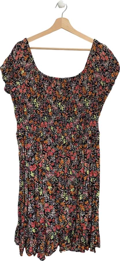 Yours Multicolour Floral Print Dress Size UK 26-28