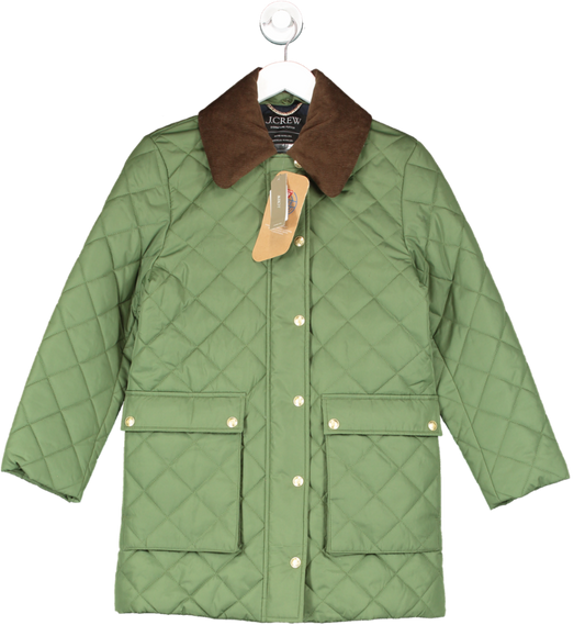 J.CREW Green Heritage Quilted Barn Jacket With Primaloft UK XS