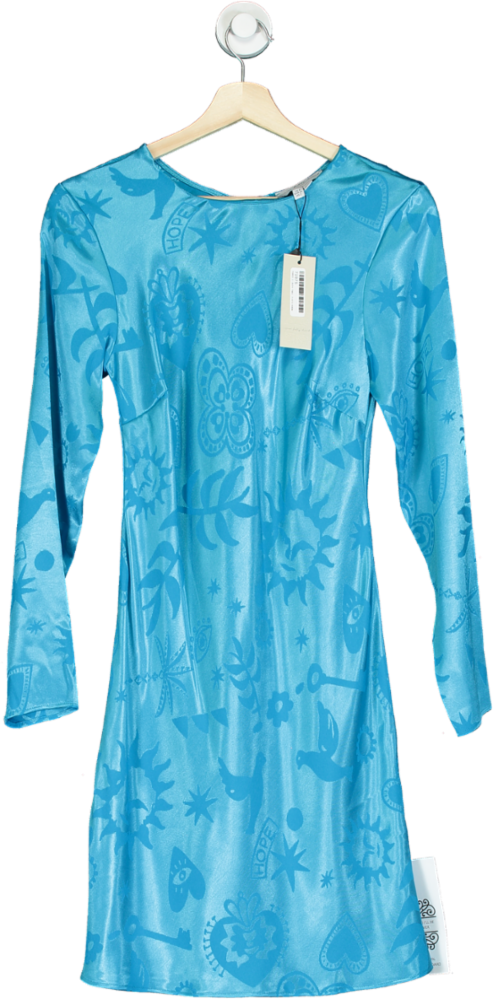 Never Fully Dressed Turquoise Sundazed Summer Mini Soho Dress UK 6