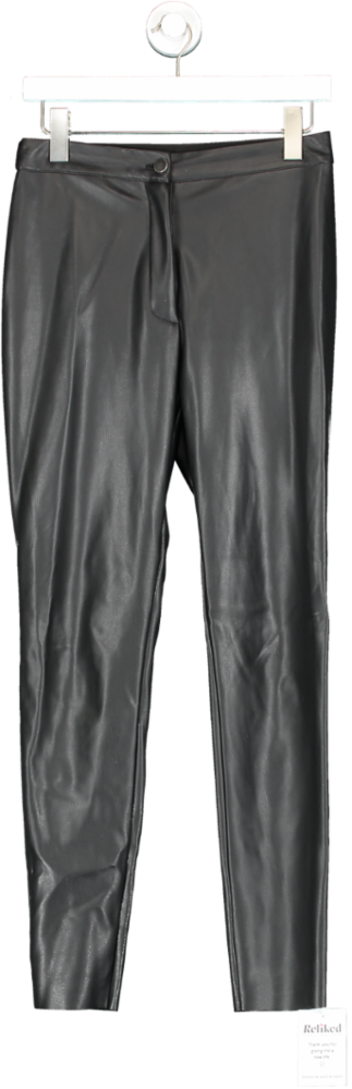 Pour Moi Black Elise Stretch Faux Leather Skinny Trouser UK 10