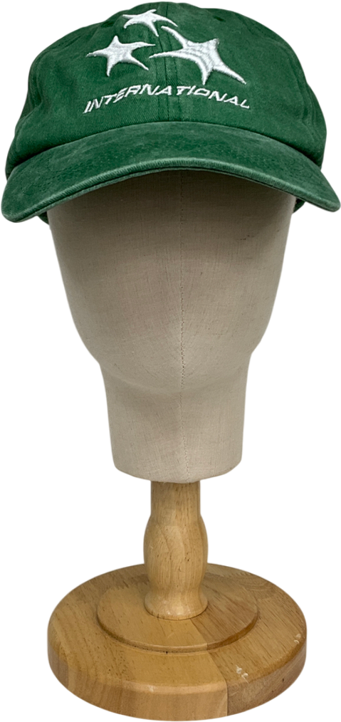 Collusion Sporty Star Embroidery Cap In Green One Size