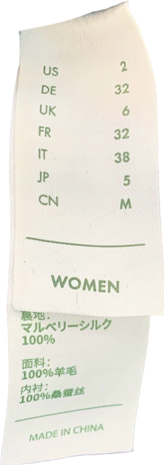 LILYSILK Navy Wool Double-Breasted Blazer UK 6