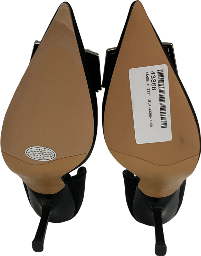 Urban Revivo Black Buckle Décor Heeled Pumps UK 4 EU 37 👠