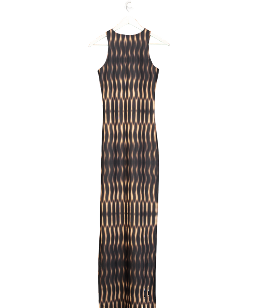 EZZ Black Abstract Patterned Dress UK S