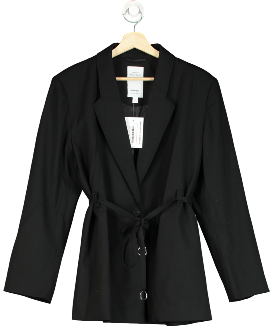 Fabrique Black Carol Belted Blazer UK S