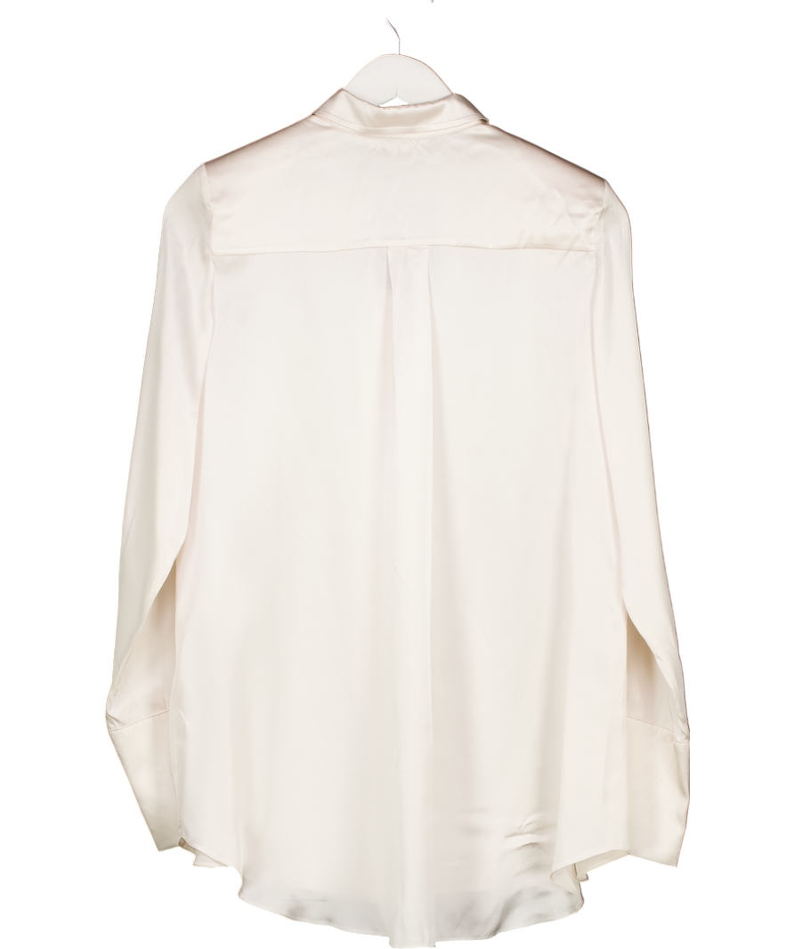 Novo Cream Oversized Silk Shirt UK 6