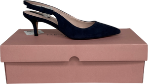 Tabitha Simmons X Next Navy Blue Dela Slingback Point Heels UK 5.5 EU 38.5