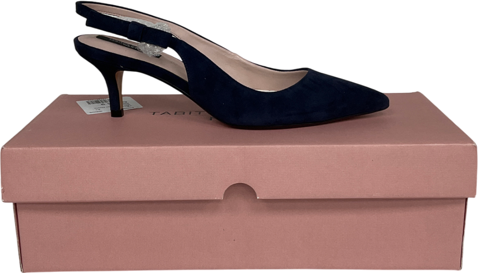 Tabitha Simmons X Next Navy Blue Dela Slingback Point Heels UK 5.5 EU 38.5 👠