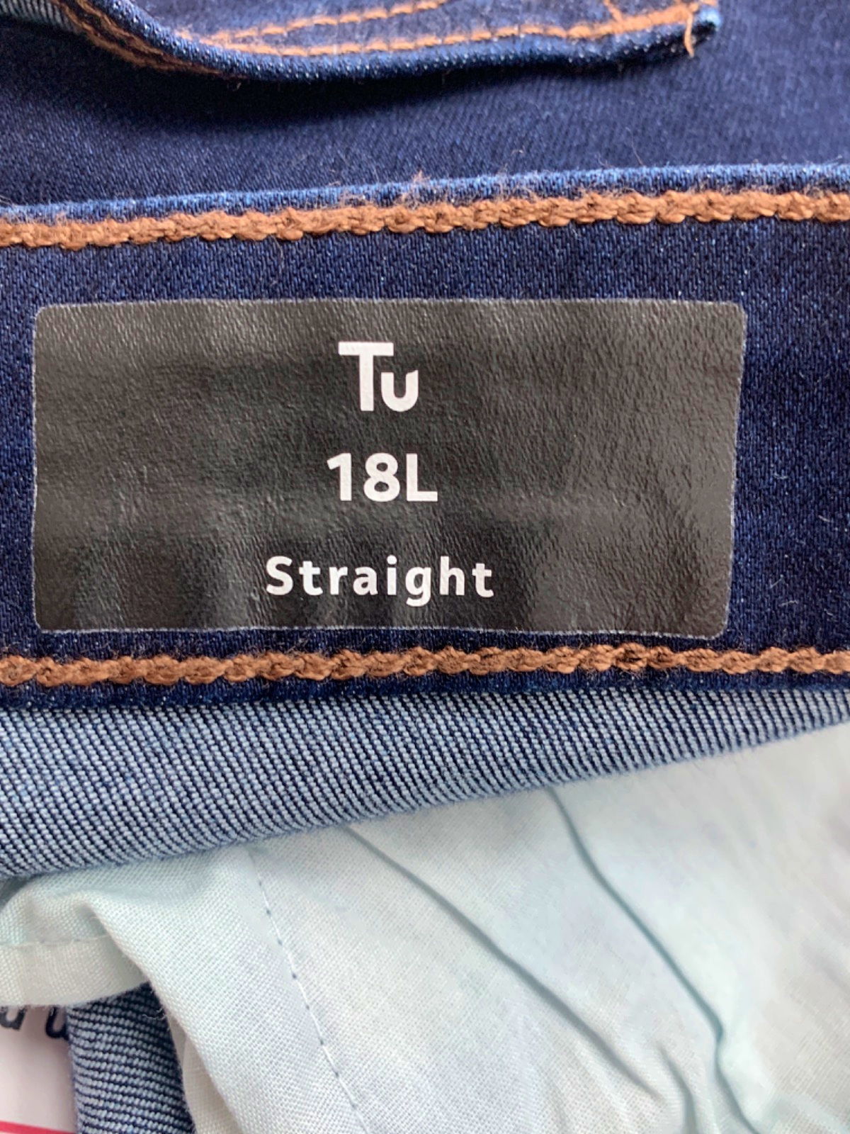 Tu Blue Straight Jeans UK 18L