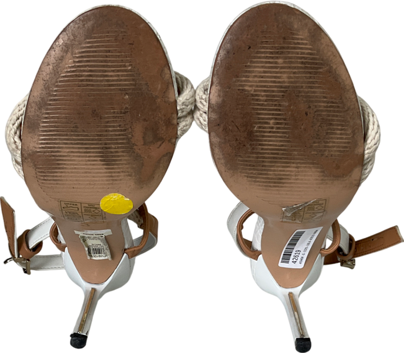 River Island Beige Ring Detail Stiletto Heels UK 3 EU 36 👠