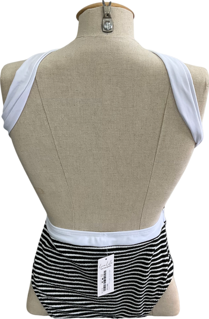 Cupshe Black Striped Onepiece UK S