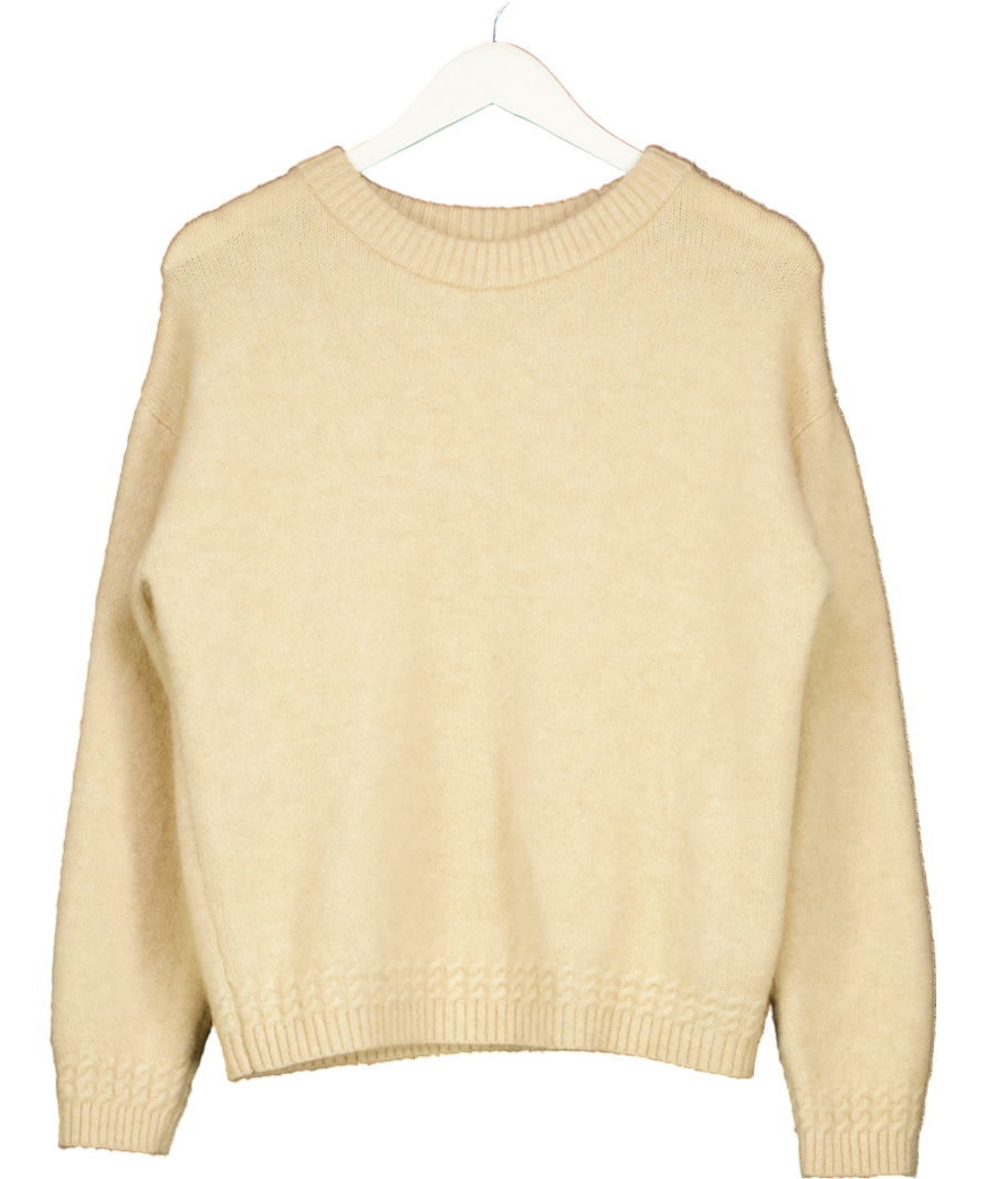 Sezane Cream Baby Alpaca Vanilla Jumper UK S
