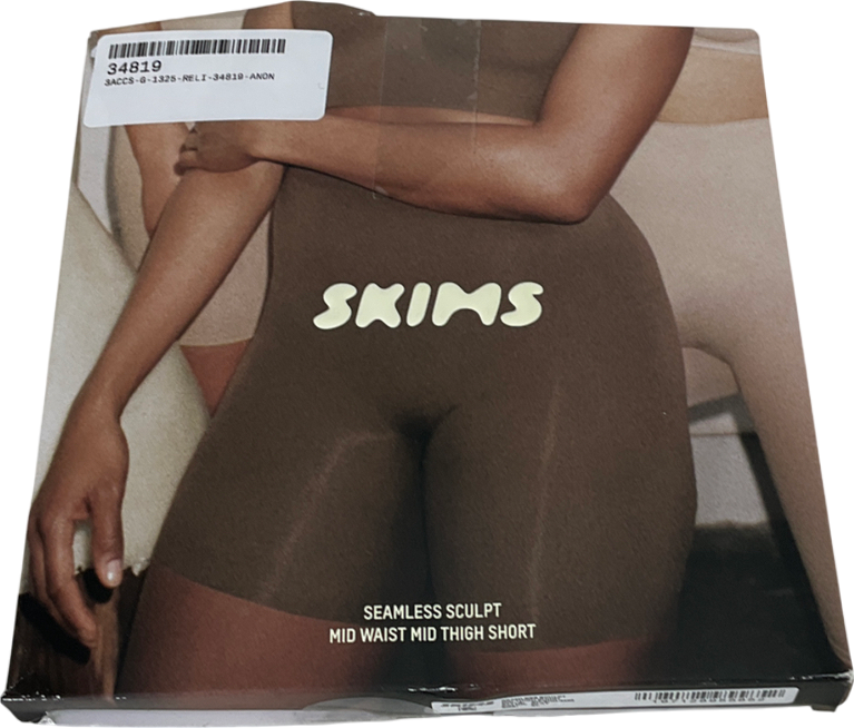SKIMS Nude Seamless Sculpt Mid Waist Mid Thigh Short - Clay UK XL