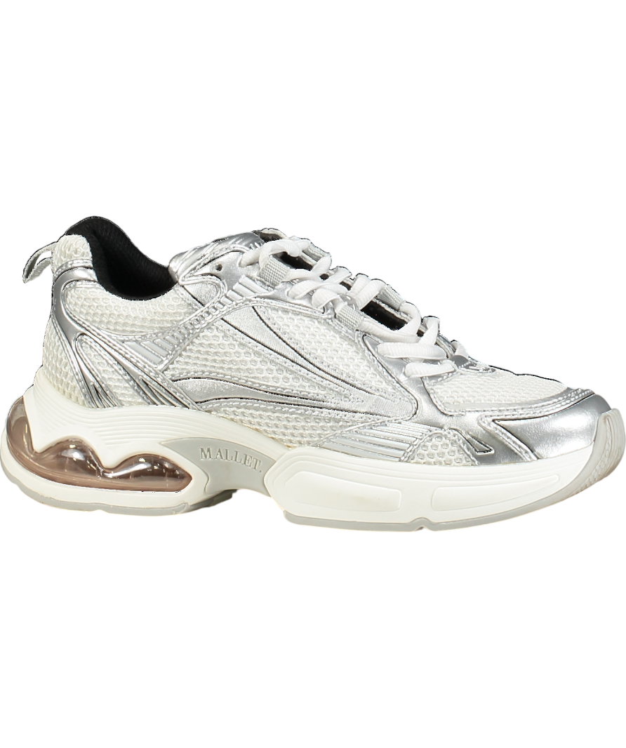 Mallet Metallic Silver Jupiter Sneakers UK 5 EU 38 👠