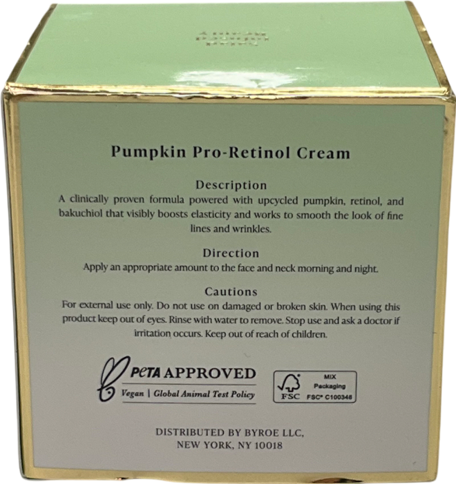 byroe Pumpkin Pro-retinol Cream Pumpkin 50ml