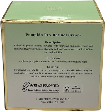 byroe Pumpkin Pro-retinol Cream Pumpkin 50ml