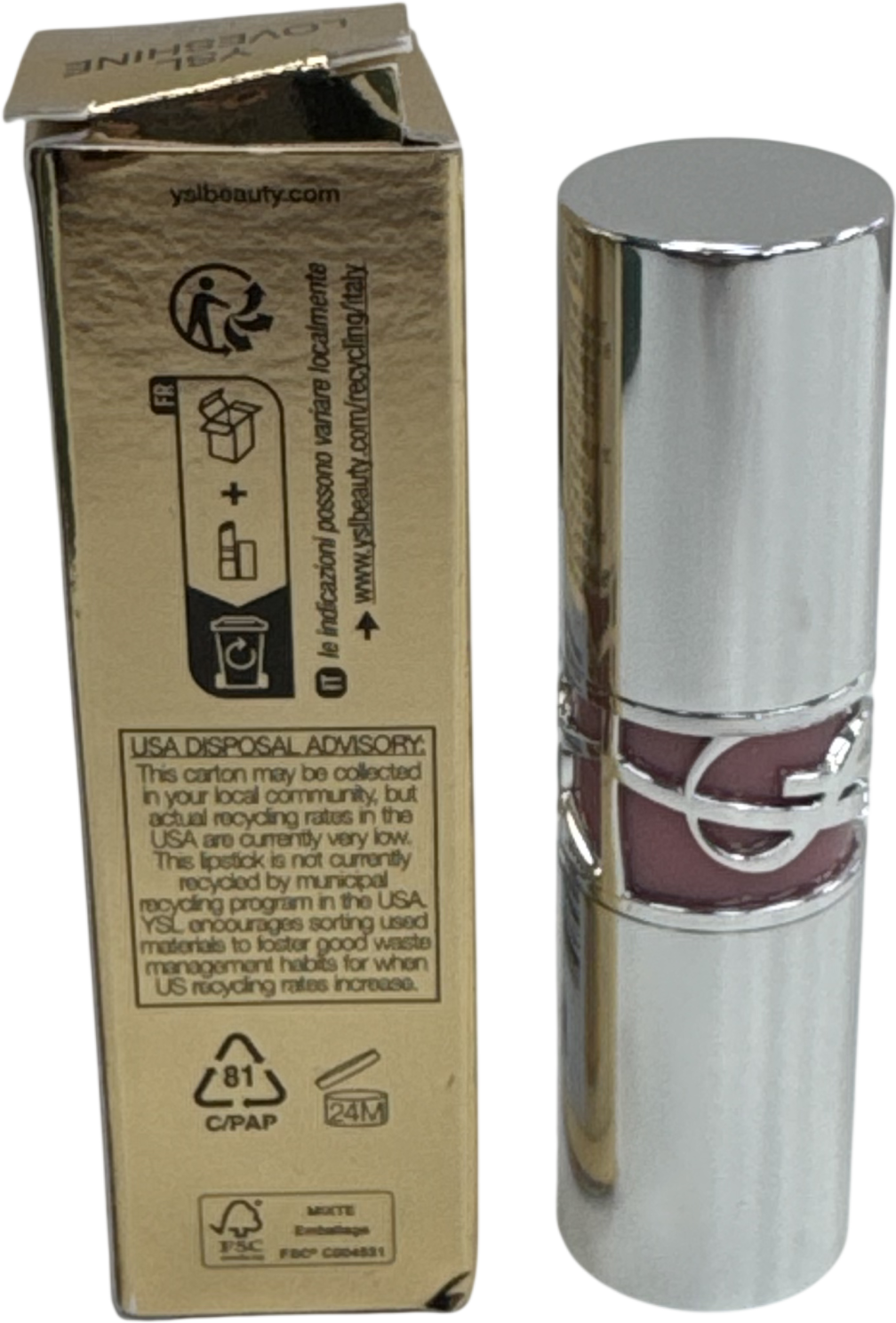 YSL Loveshine Lipstick 122 Caramel Swirl 3.2g