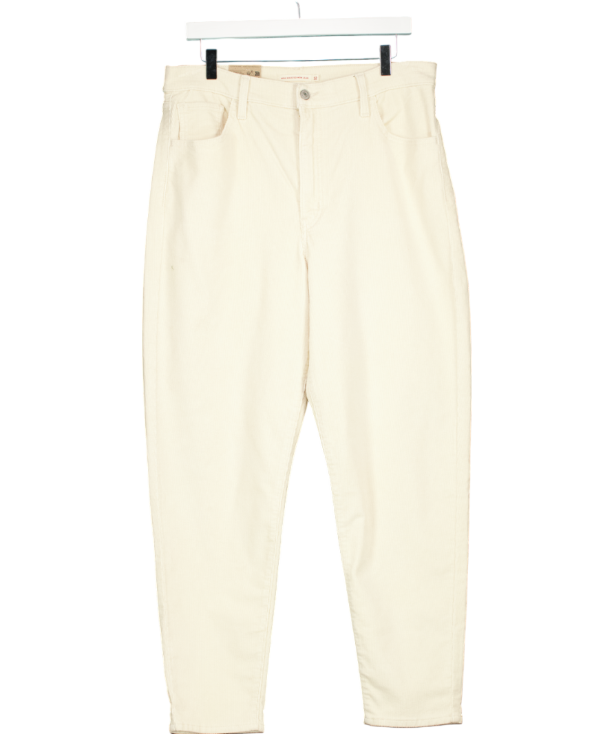 levis Cream High Waisted Mom Jeans W32
