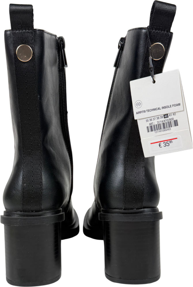 ZARA Black Chunky Heeled Boots UK 7 EU 40 👠