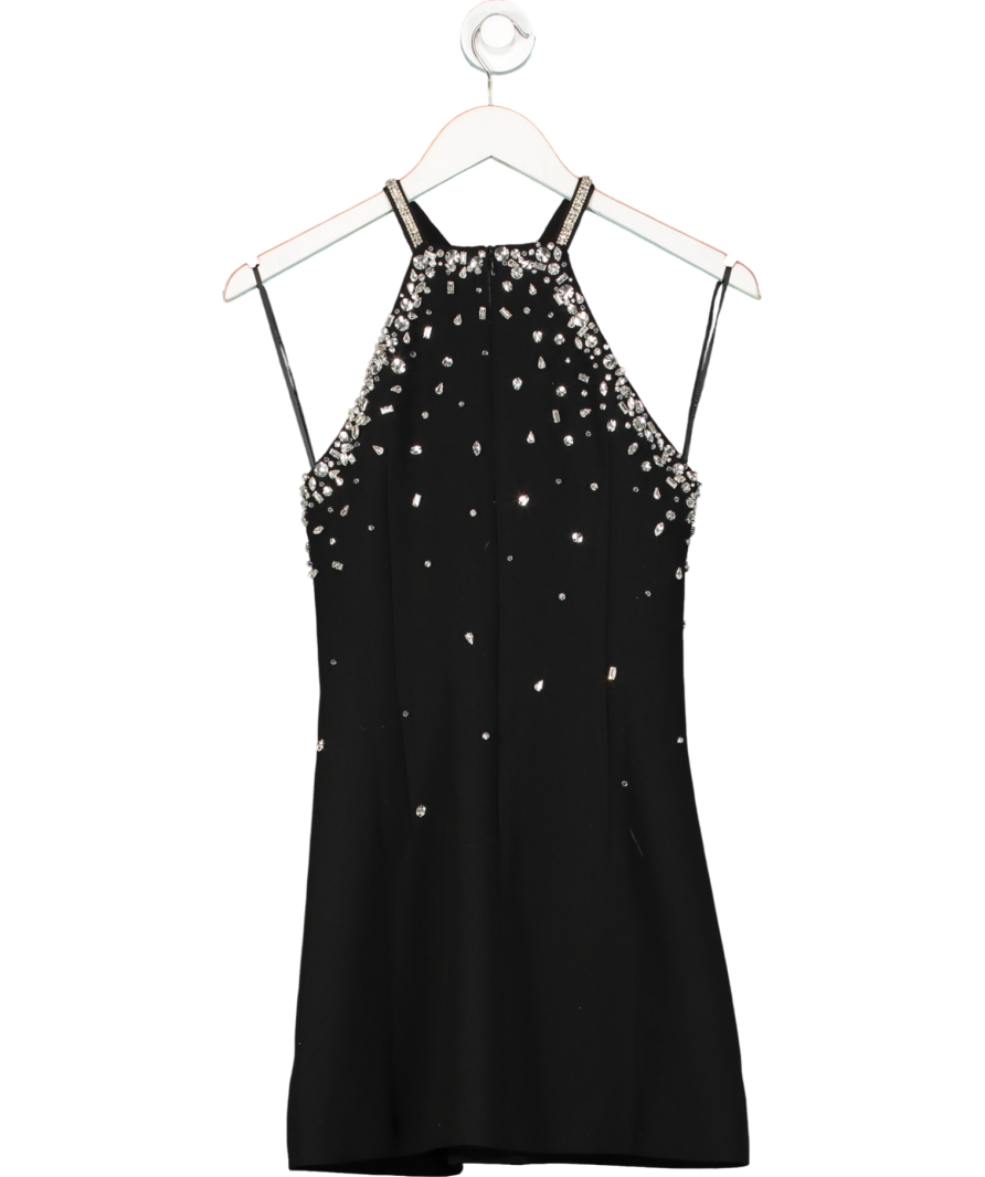 miss rosier Xanthea Black Embellished Mini Dress UK S