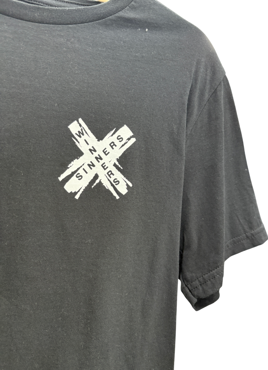 Winners & Sinners Black Logo Cotton T-shirt UK S