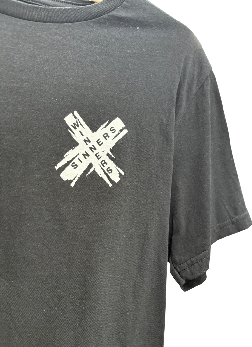 Winners & Sinners Black Logo Cotton T-shirt UK S