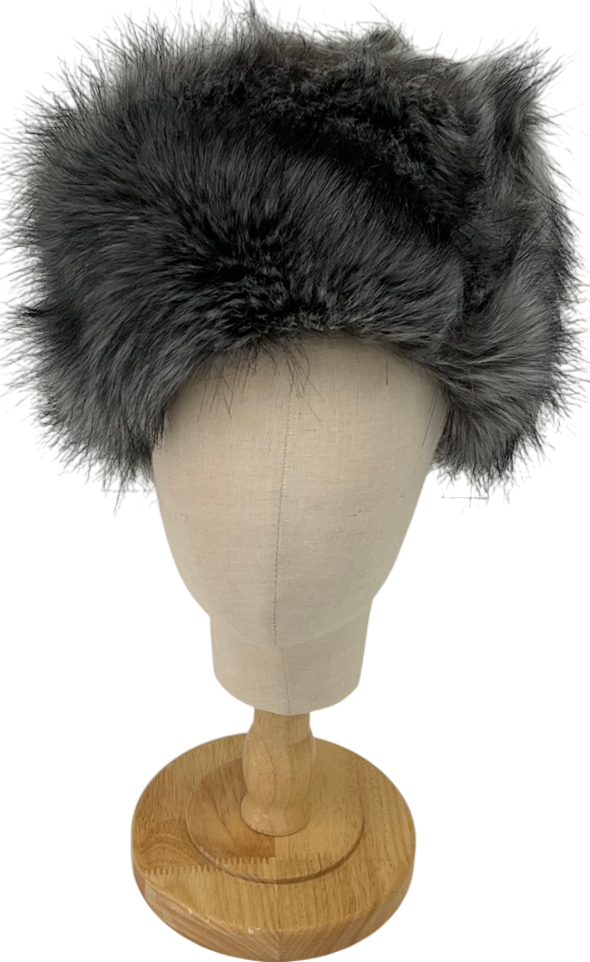Grey Faux Fur Hat One Size