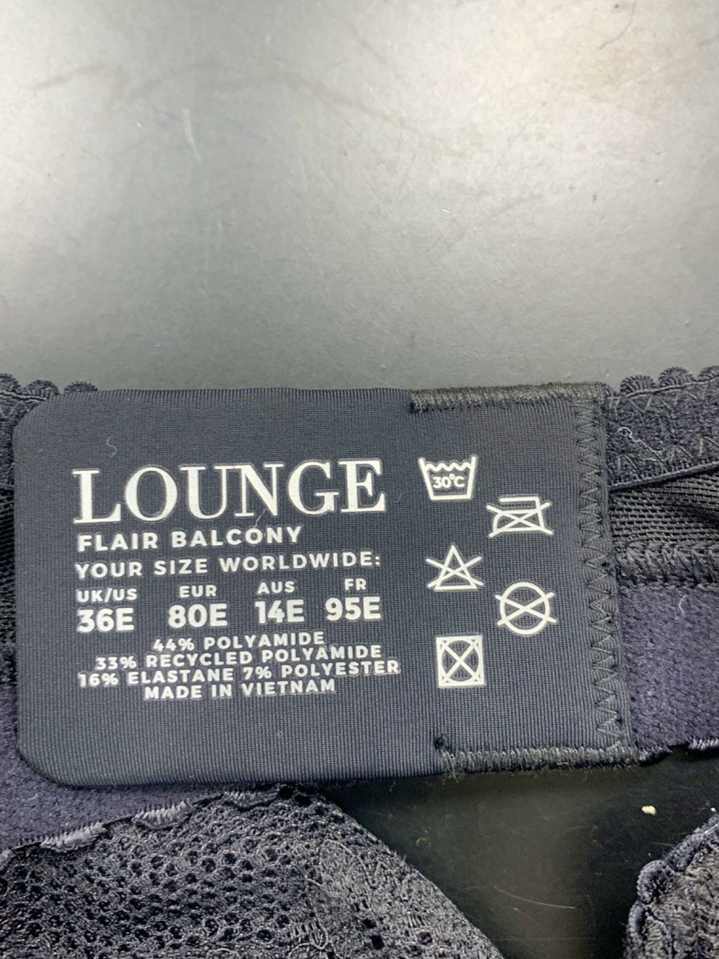 Lounge Black Flair Balcony Bra 36E