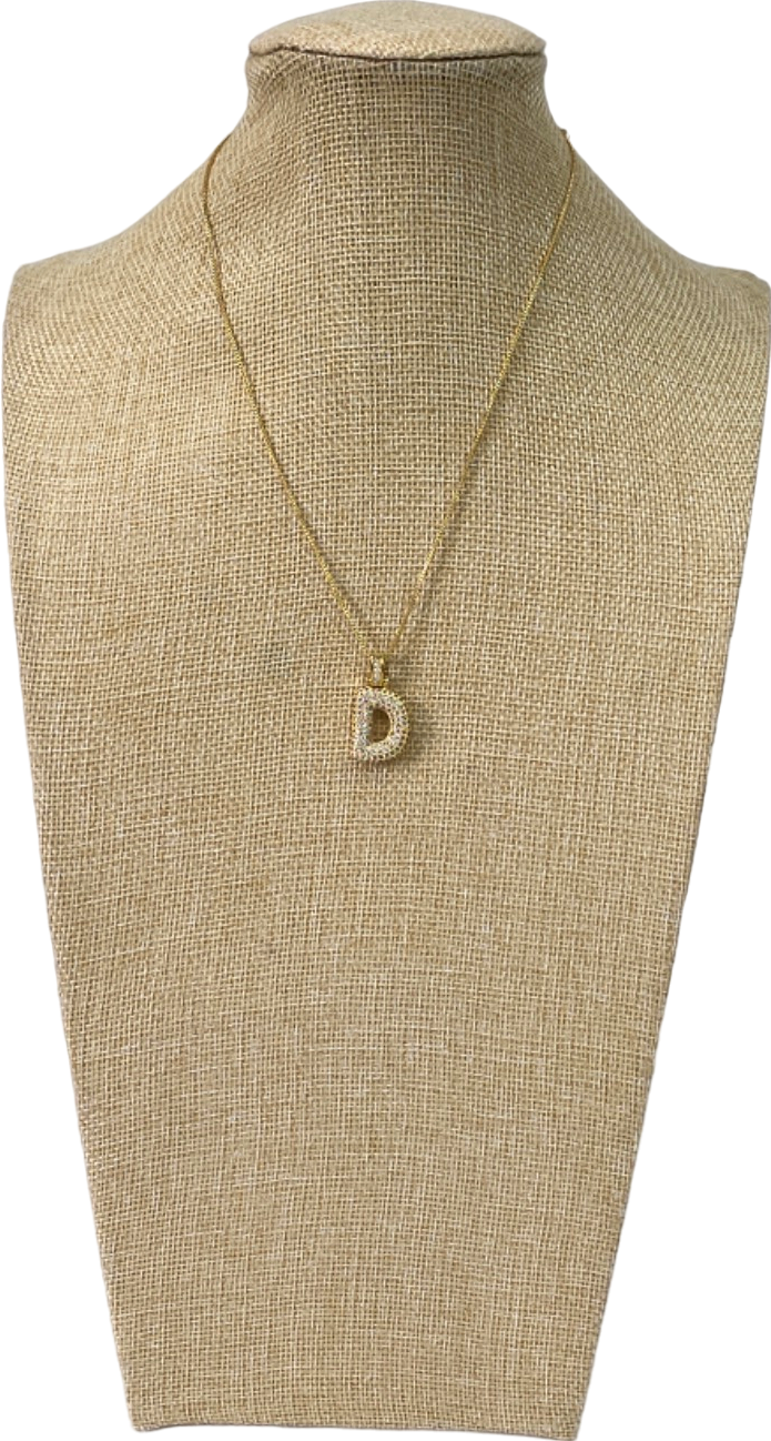 Unbranded Gold 'D' Pendant Necklace