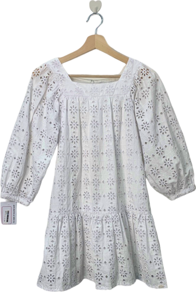 Tartine et Chocolat White Embroidered Dress 14 Years