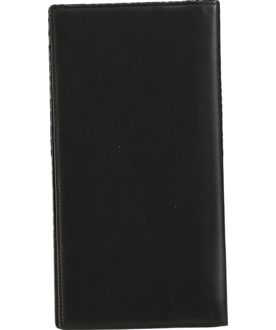 MCM Black Leather Travel Wallet One Size