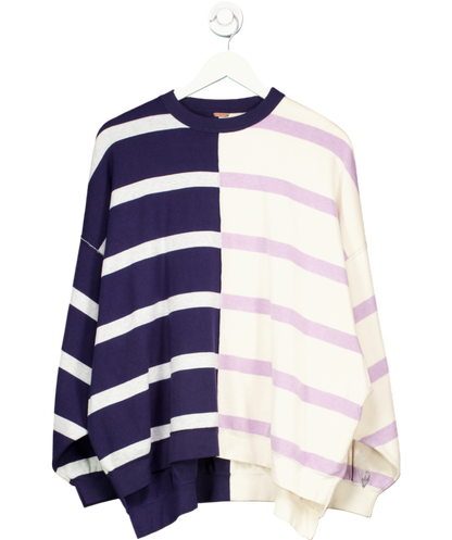 Free People Blue Uptown Stripe Jumper UK S