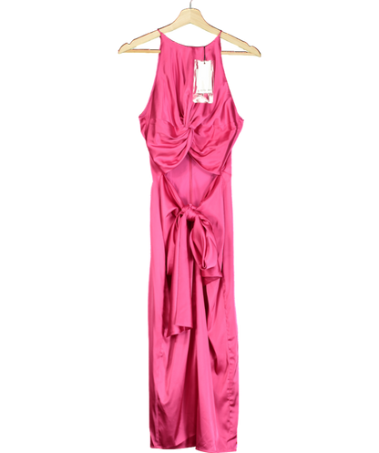 Andrea Iyamah Pink Reli Midi Dress UK 6