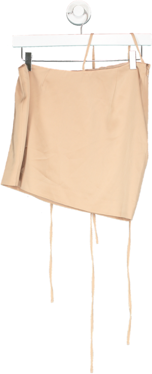 NBD Beige Mini Skirt With Ties UK XS