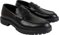 Dune Black Leather Chunky Loafers UK 8 EU 42 👞