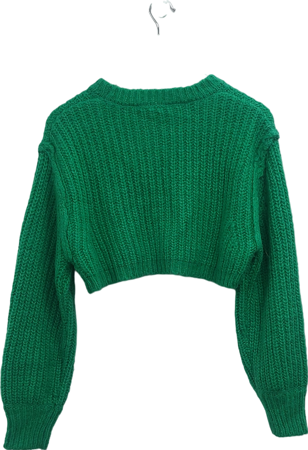 ZARA Green Cropped Jumper UK S
