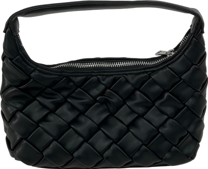 NA-KD Black Woven Tote Bag One Size