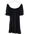 Yours Black Crochet Puff Sleeve Oversized Top UK 28
