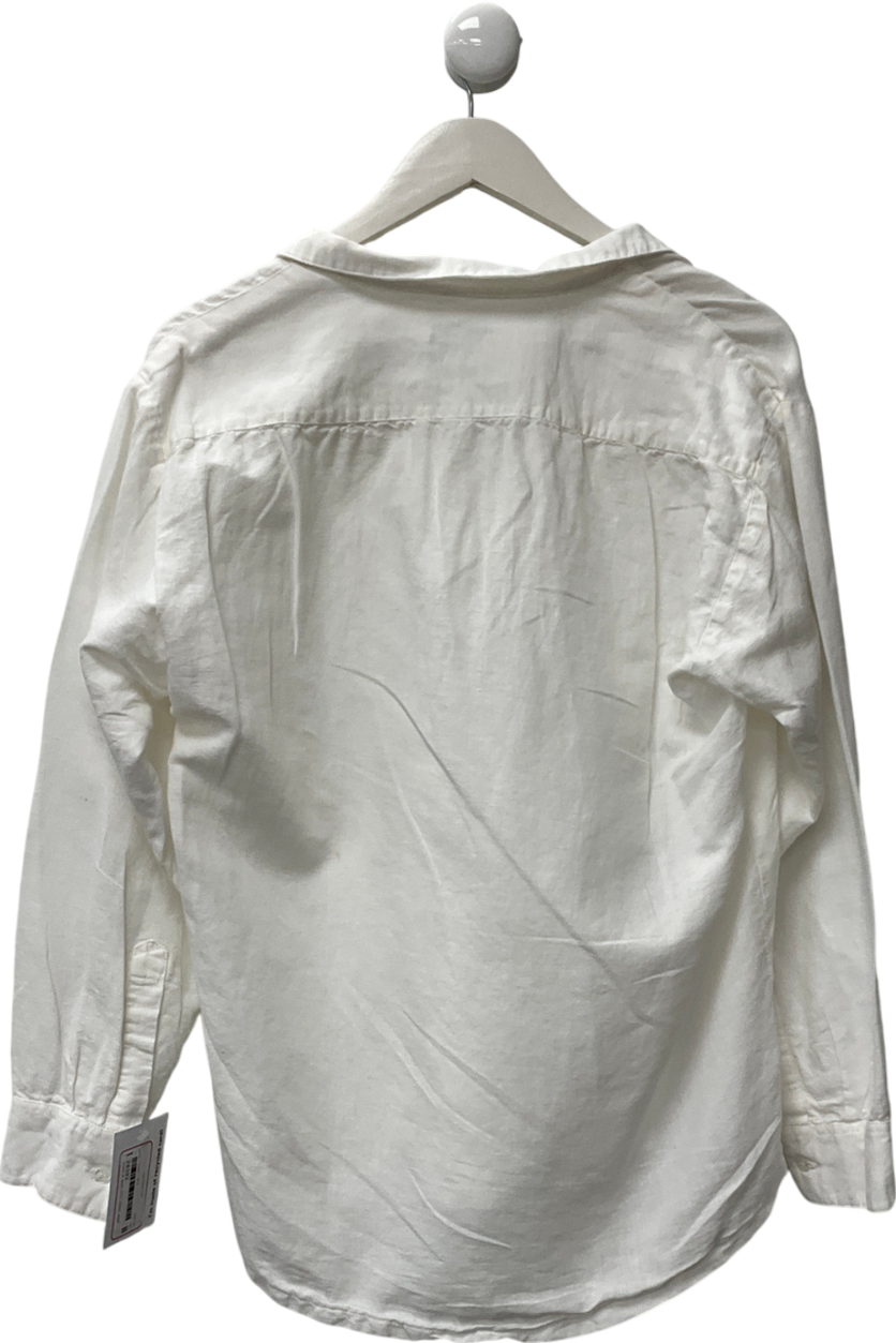 gusari White Linen Blend Tunic UK S